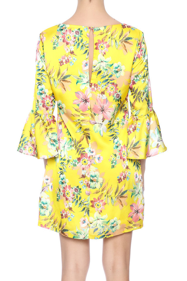 Yellow Floral Dress
