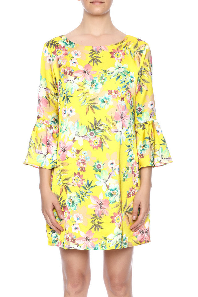Yellow Floral Dress