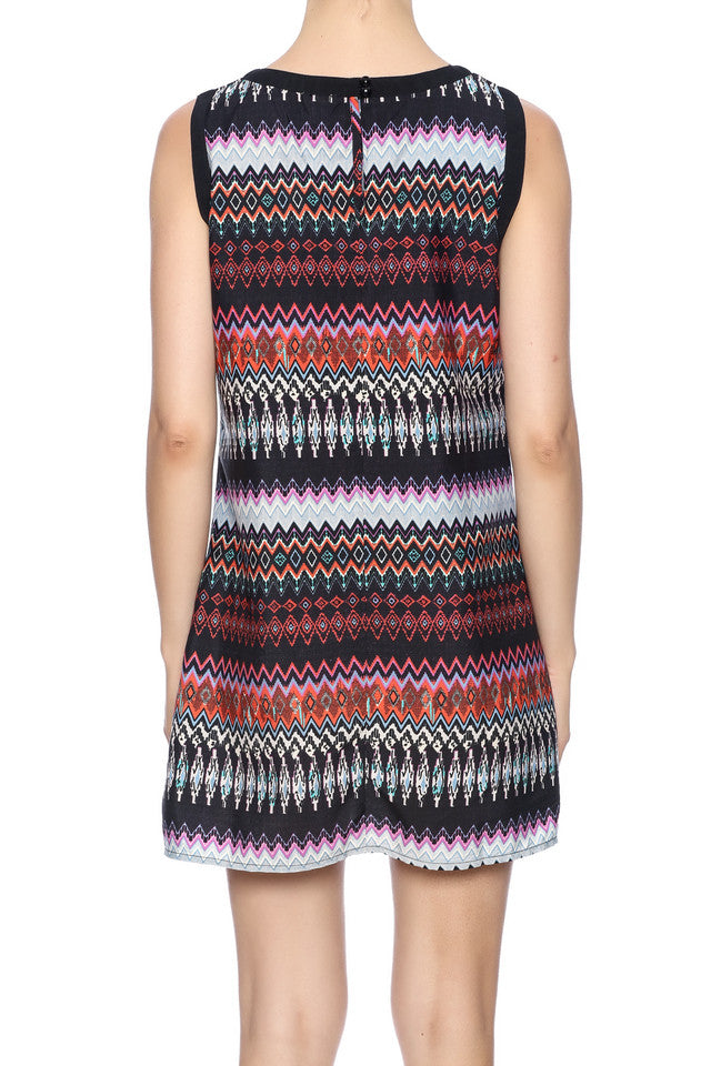 Multicolor Chevron Dress