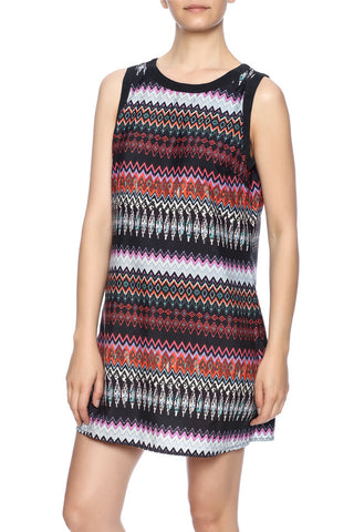 Multicolor Chevron Dress
