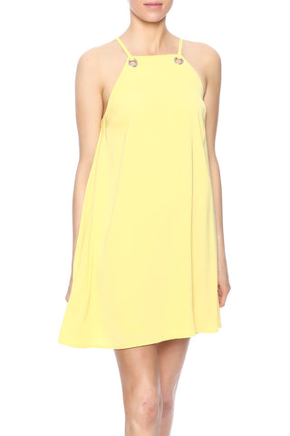 Yellow Keyhole Dress