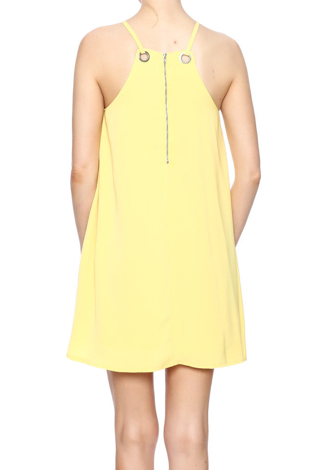 Yellow Keyhole Dress