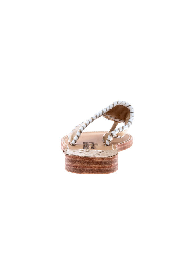 Beige and White Palm Beach Sandals