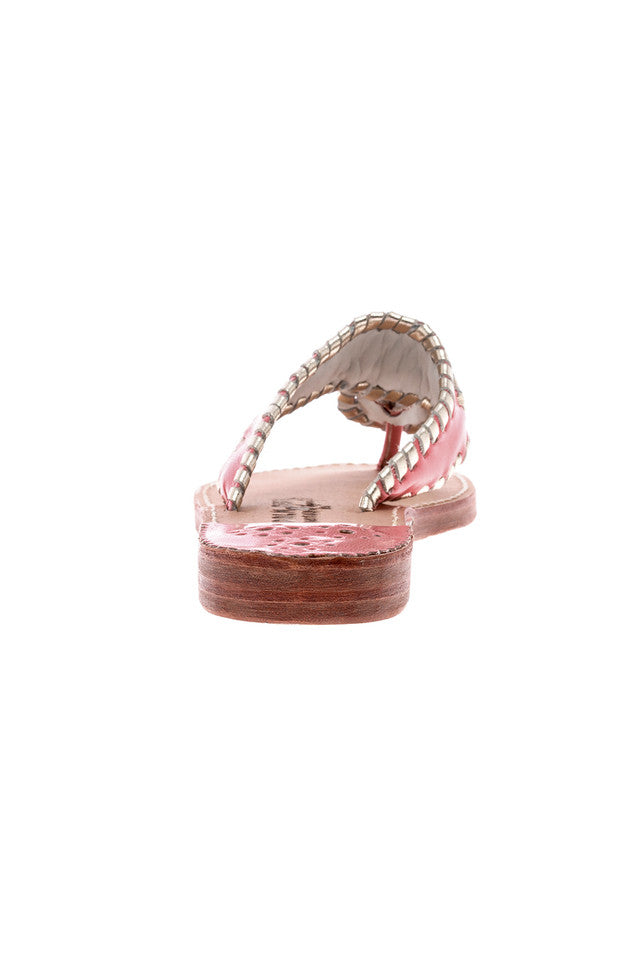 Melon and Gold Palm Beach Sandals