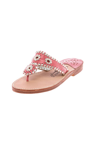 Melon and Gold Palm Beach Sandals