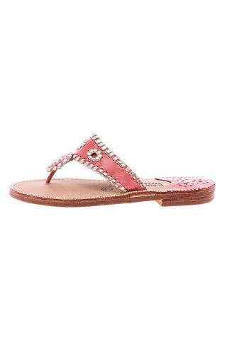 Melon and Gold Palm Beach Sandals