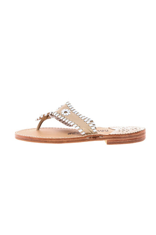 Beige and White Palm Beach Sandals